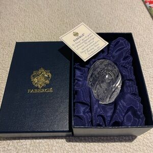 FABERGE ETCHED CRYSTAL EGG- EASTER TIME!🐇🐇